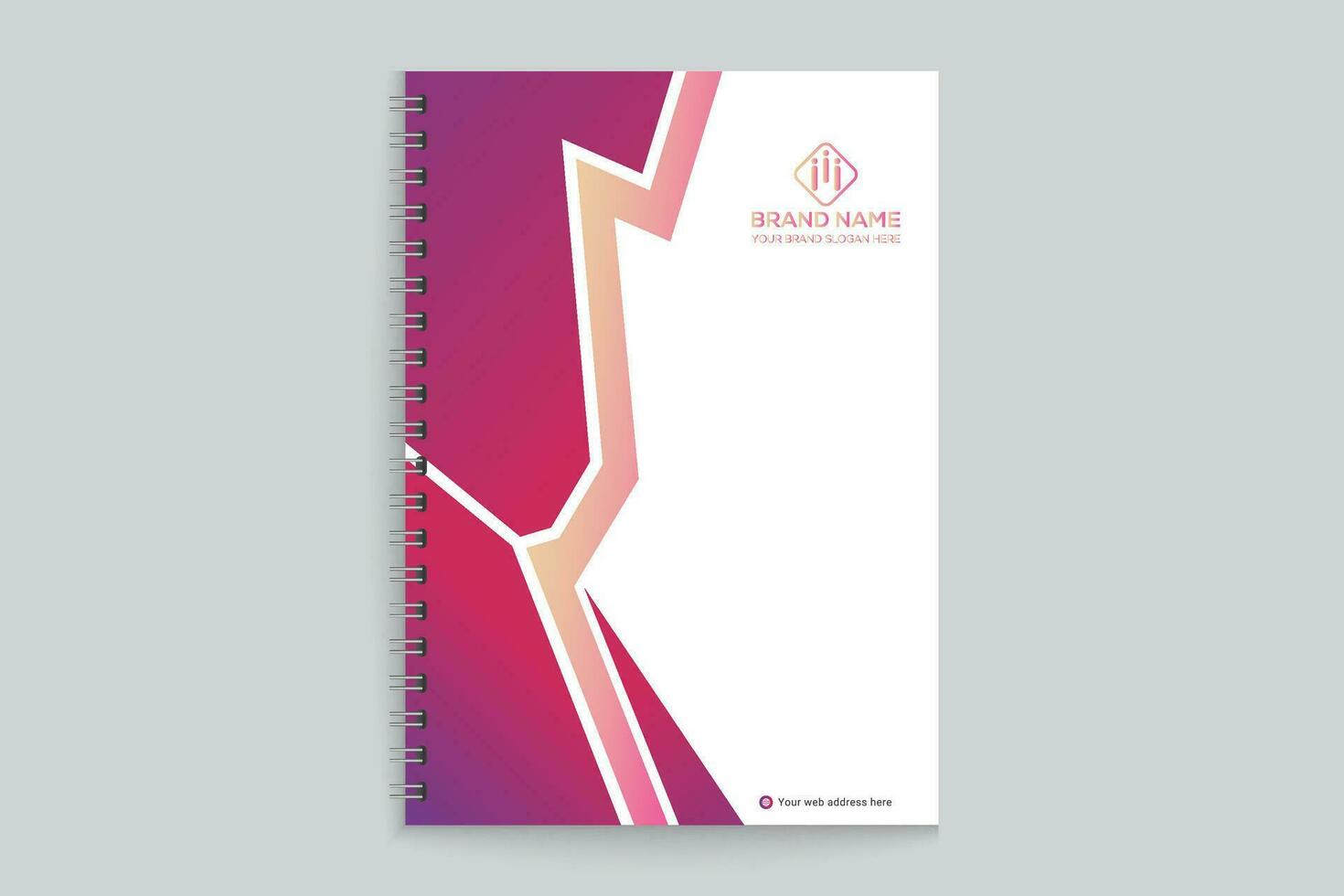 Simple notebook cover template vector