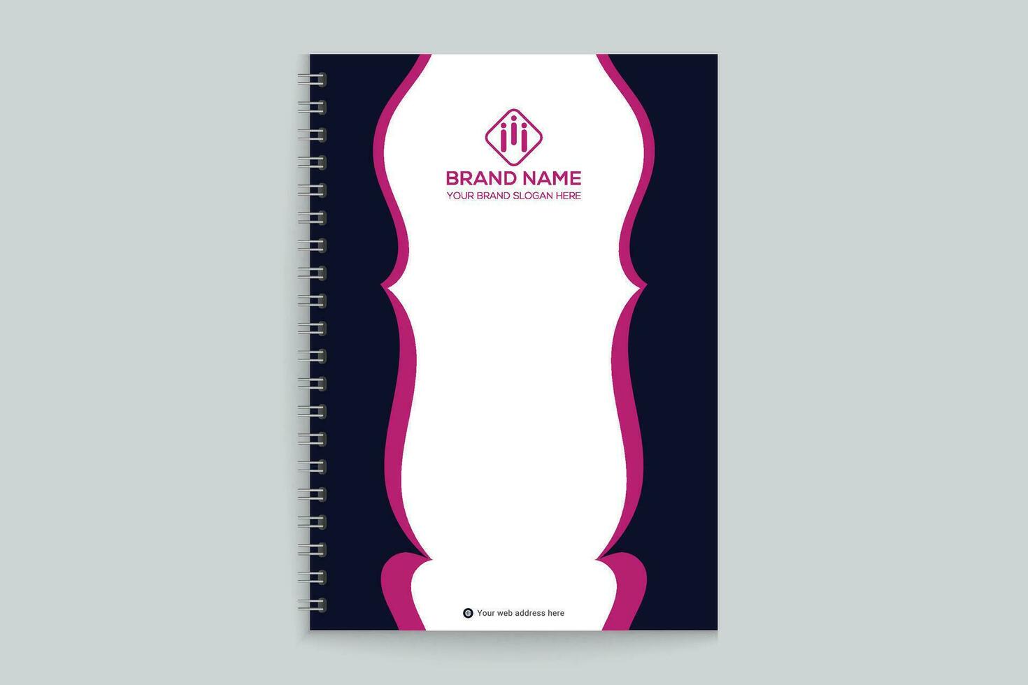 black  color notebook cover design vector