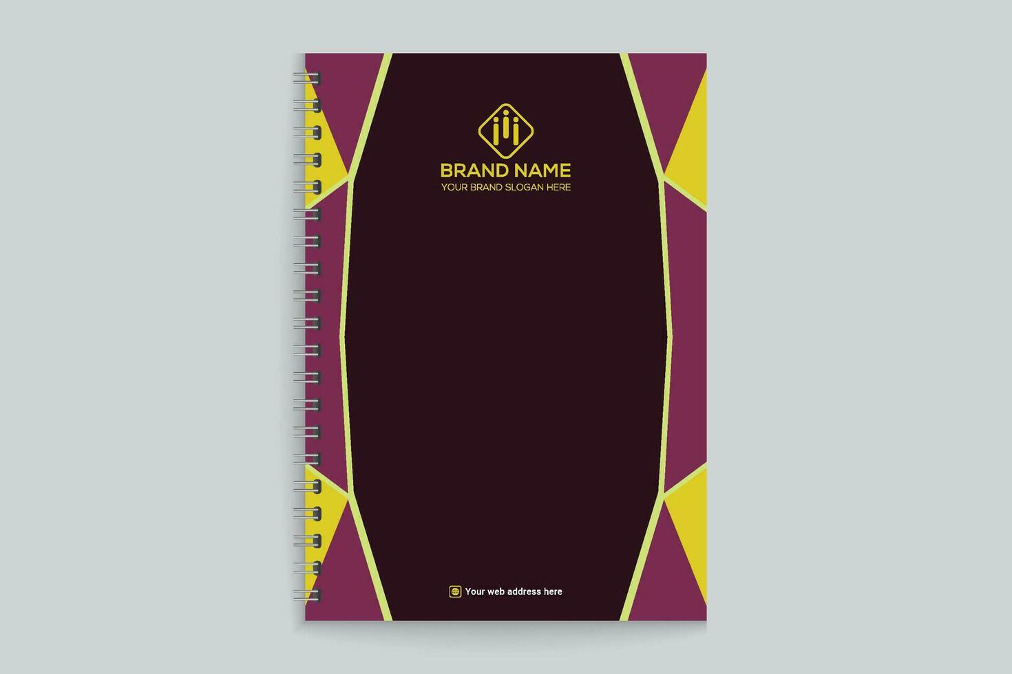 Clean minimal notebook cover design vector