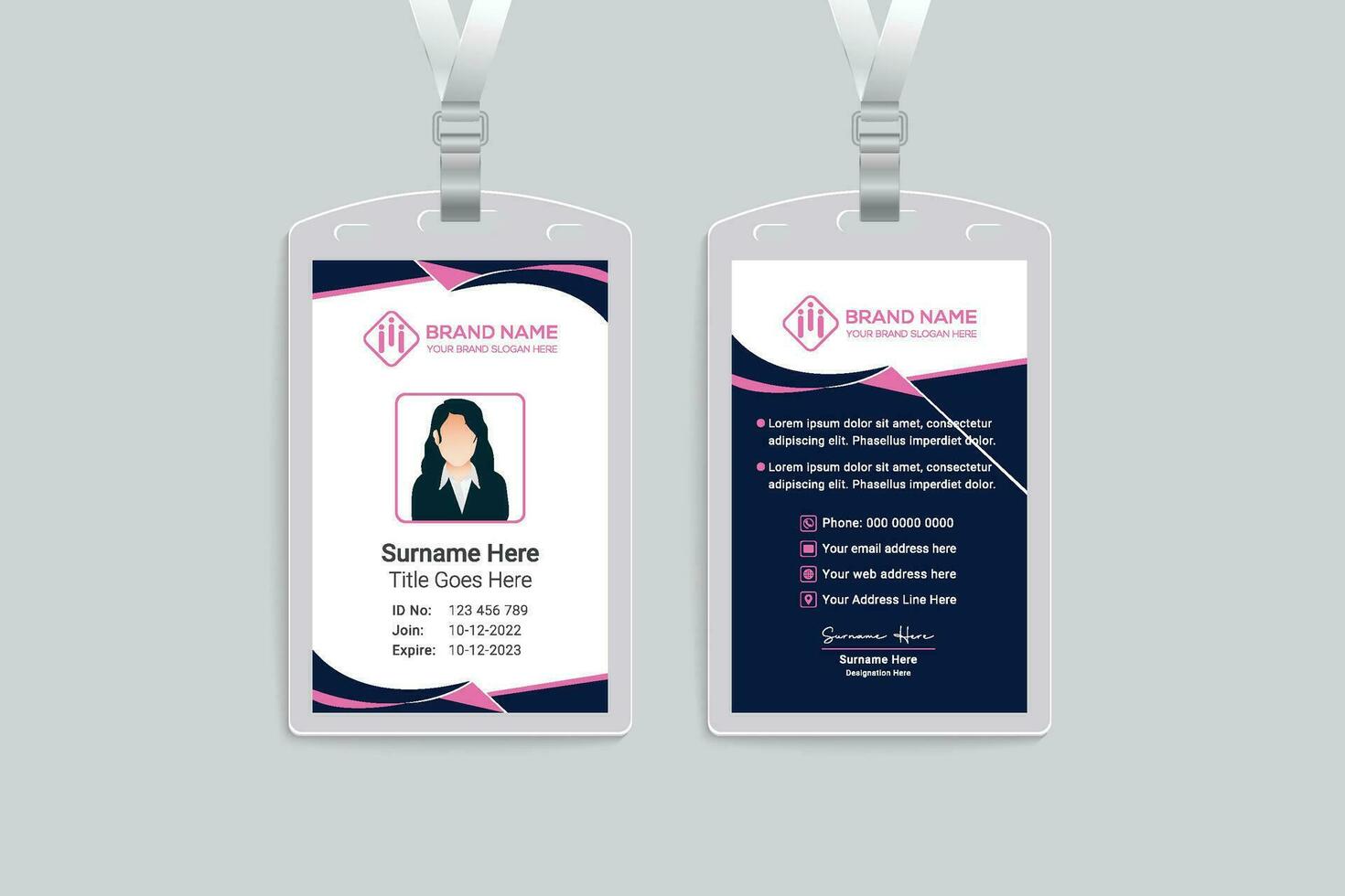 modern id card design template vector
