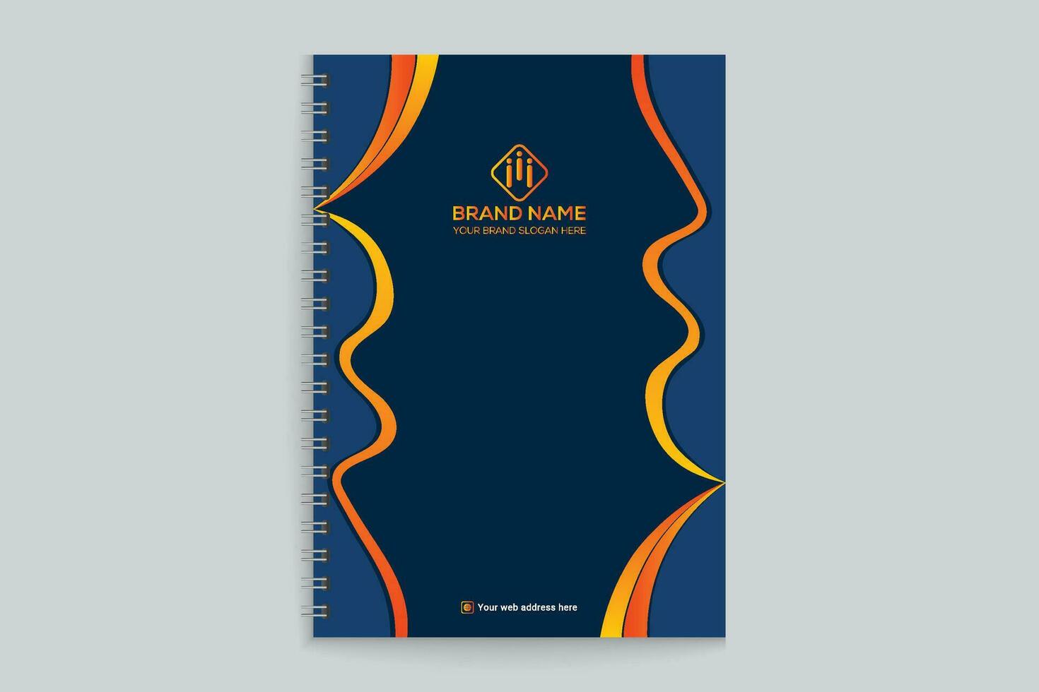 Gradient color  notebook cover template vector