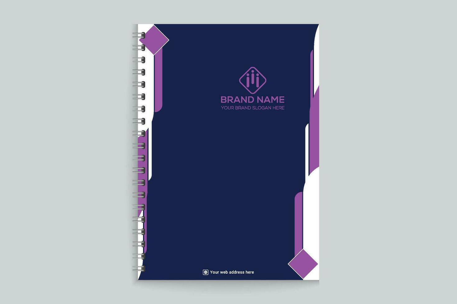 Stylish notebook cover template vector