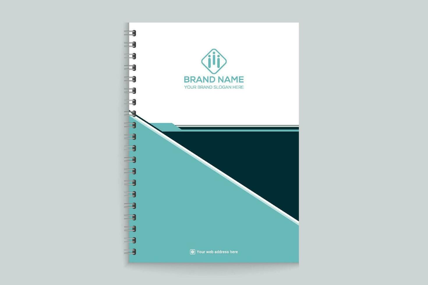 Simple notebook cover template vector