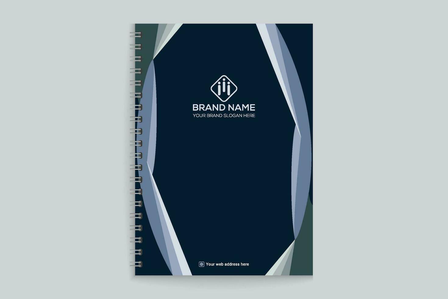 Set of modern notebook cover design template vector