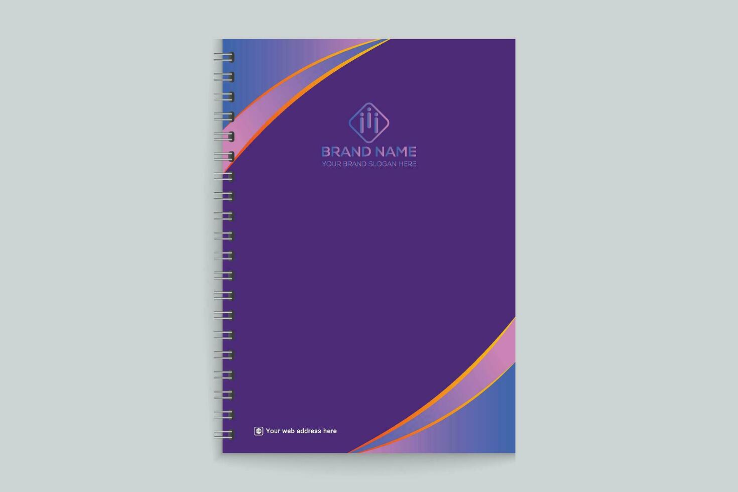 Gradient  notebook cover template vector