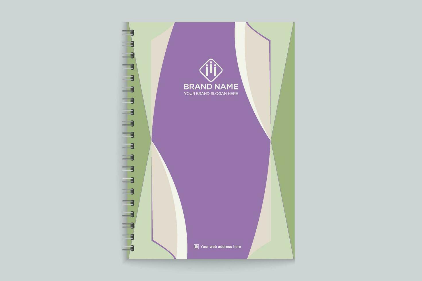 Simple notebook cover template vector