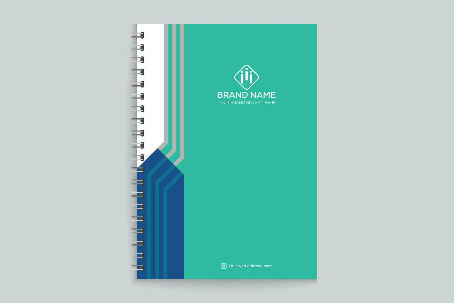Simple notebook cover template vector