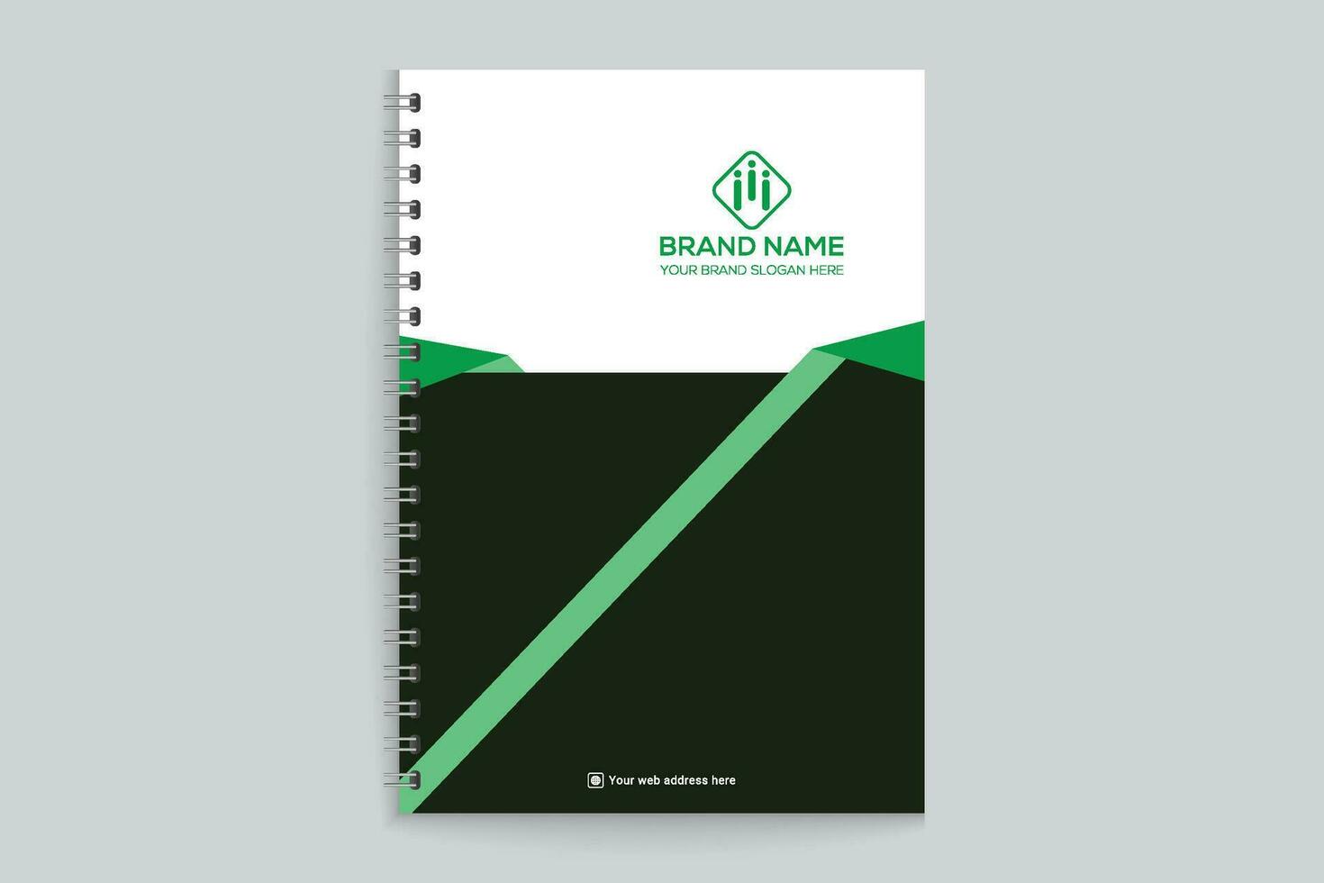 Clean style modern notebook cover template vector