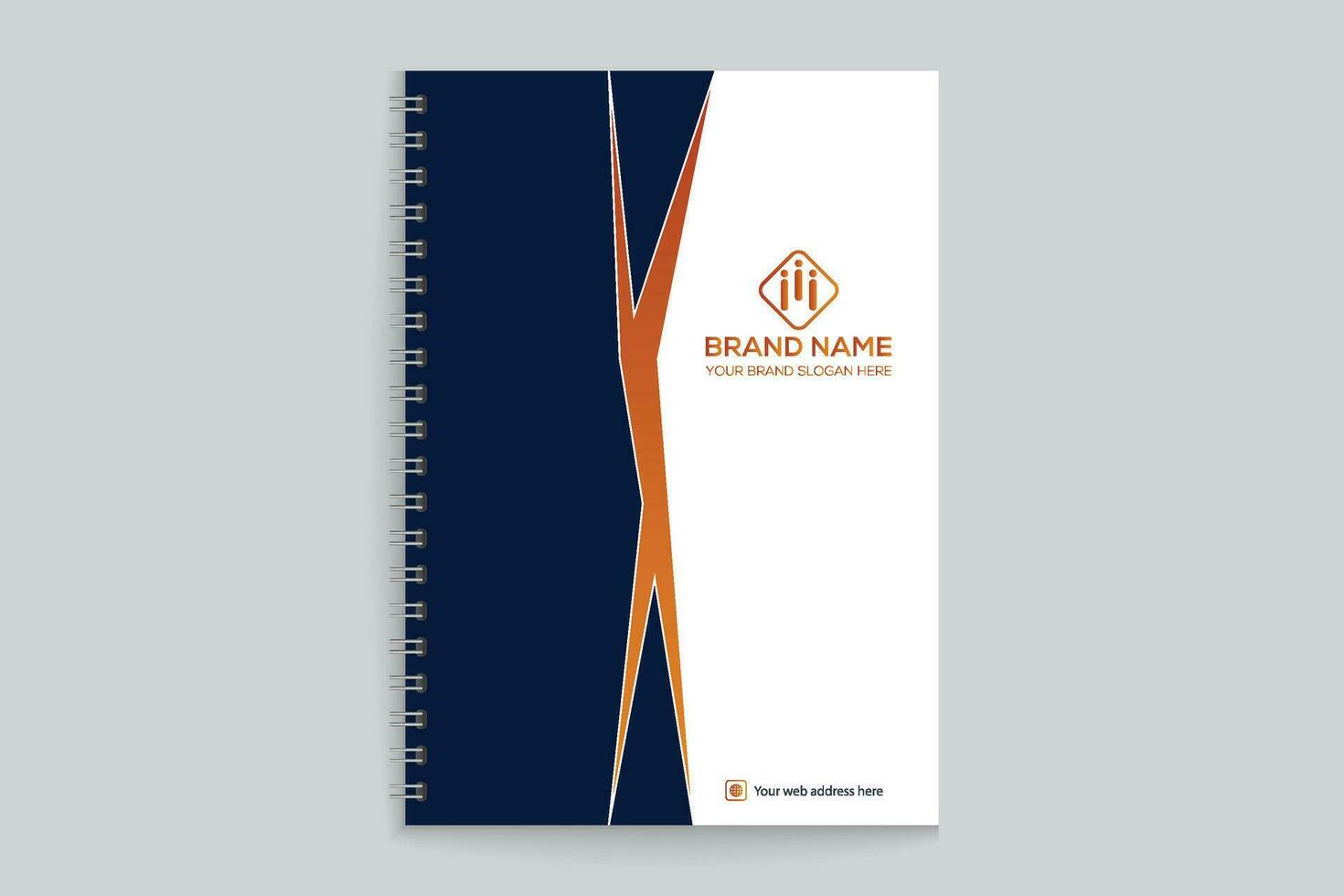 Corporate red and black color notebook cover design vector