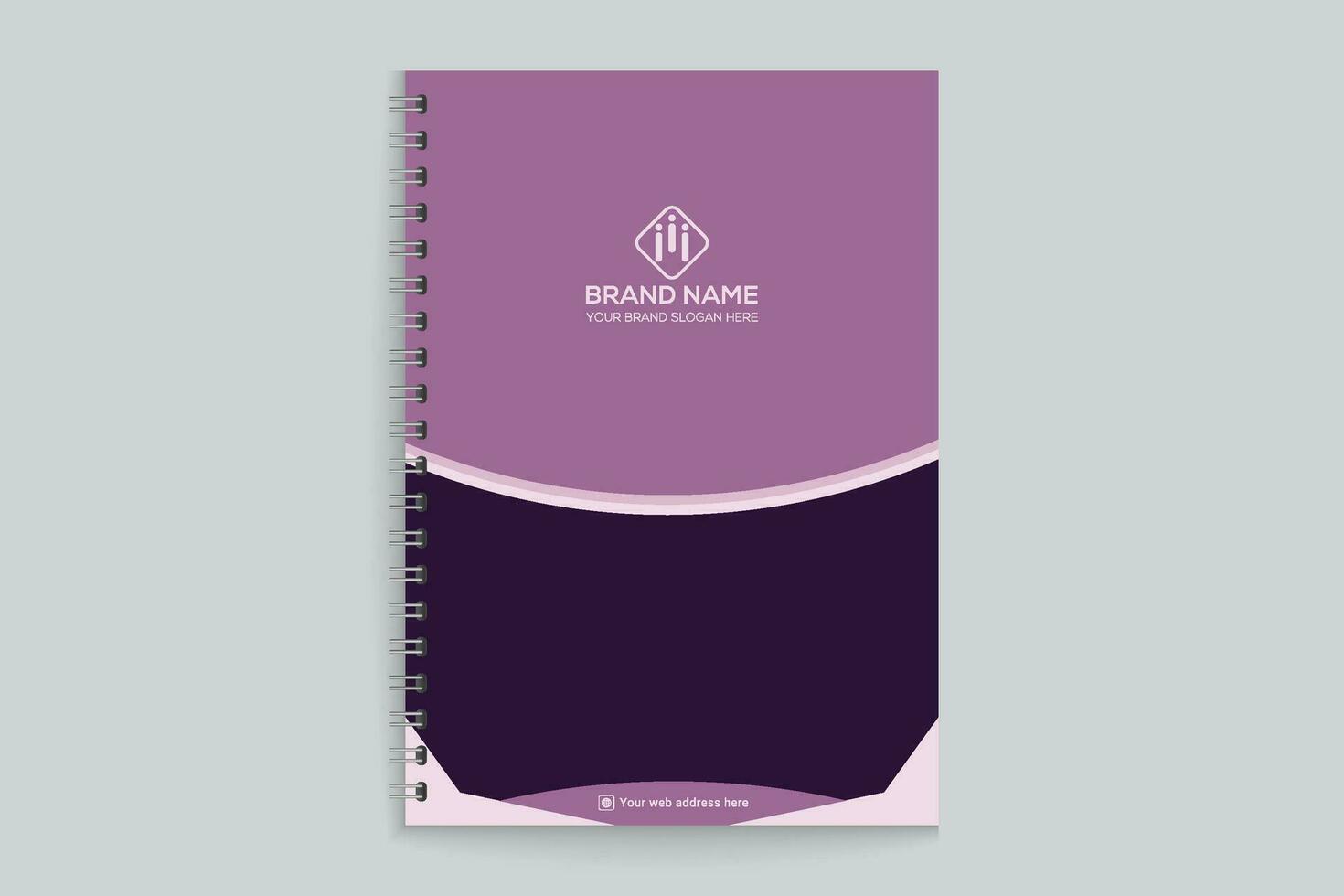 Clean professional notebook cover template vector