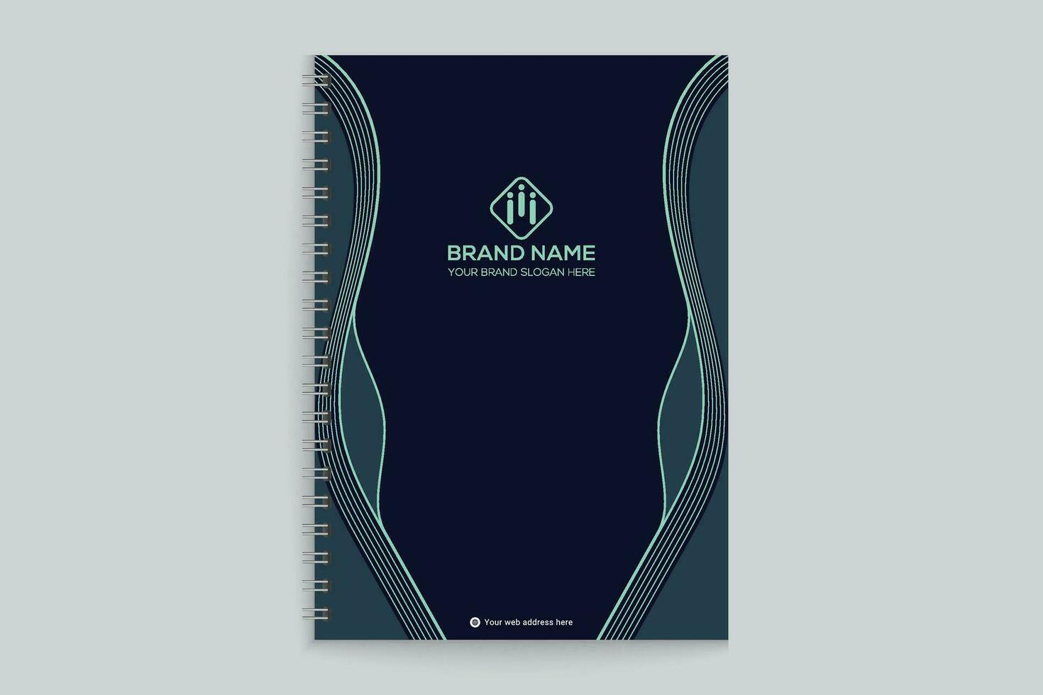 black  color notebook cover design vector