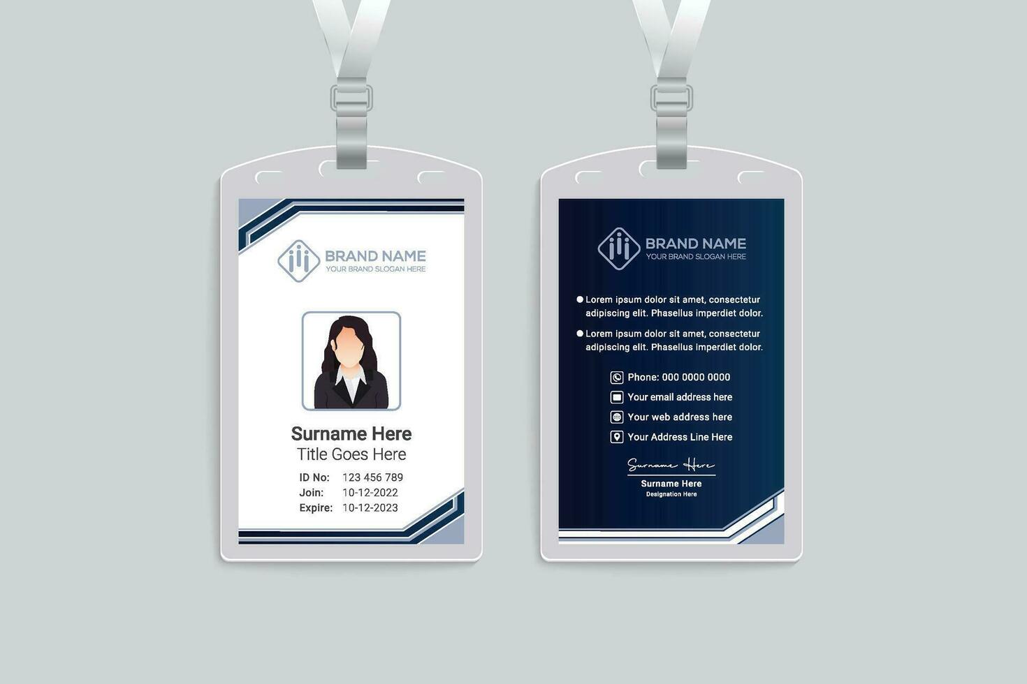 modern id card design template vector