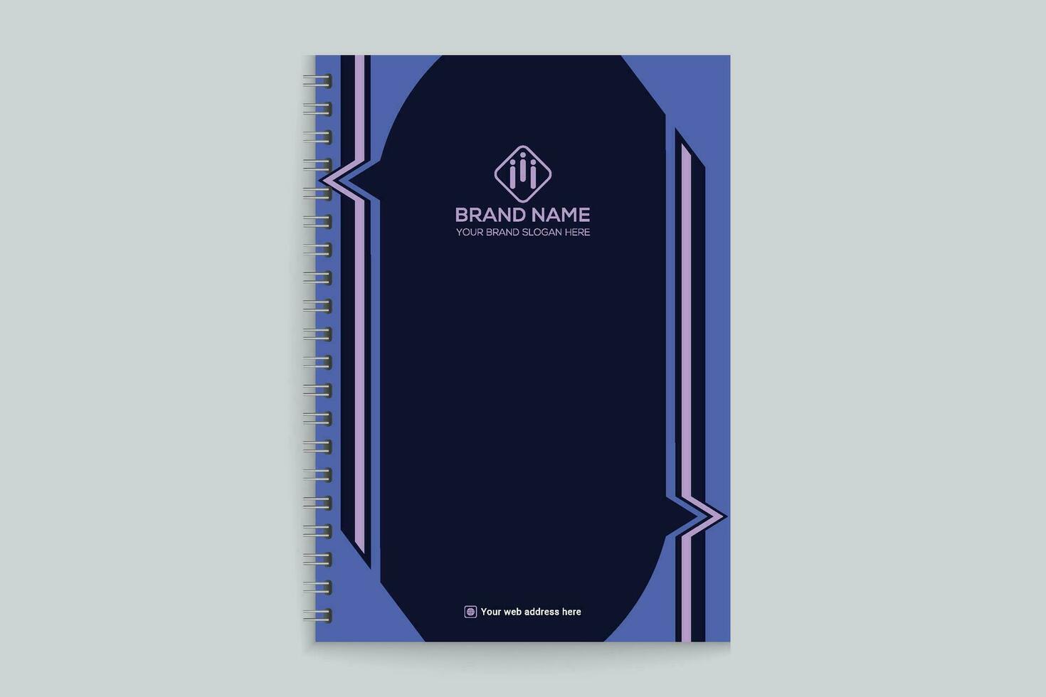 notebook cover design template vector