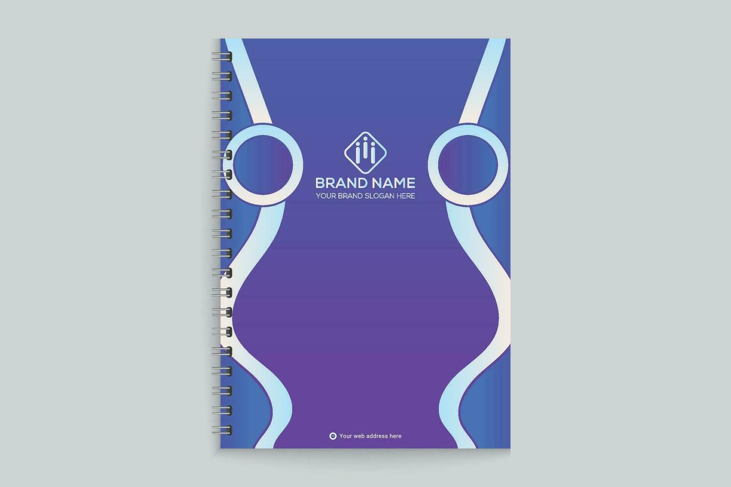 Gradient   notebook cover template design vector