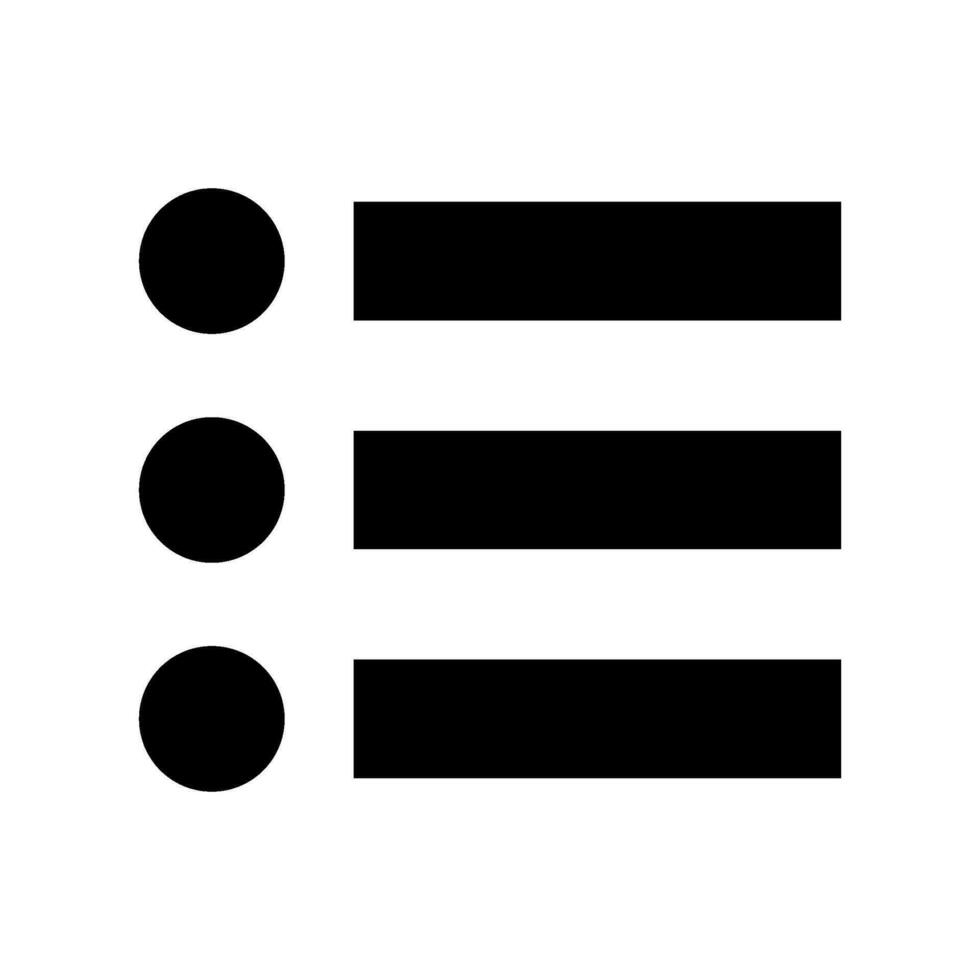 List Icon Vector Symbol Design Illustration