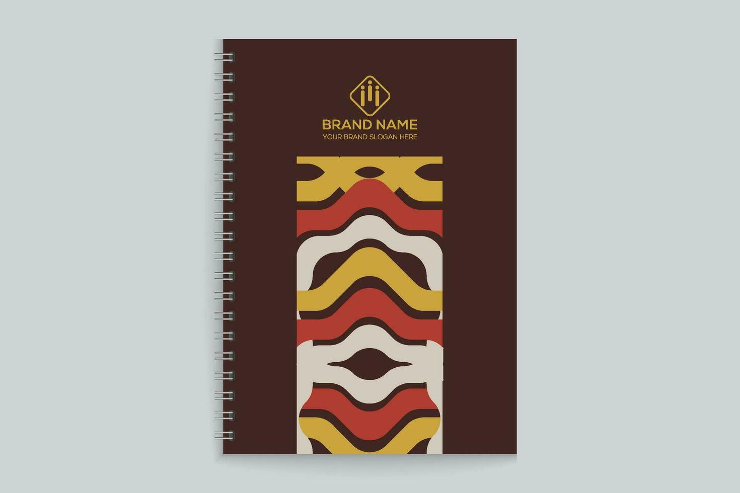 Clean minimal notebook cover design vector