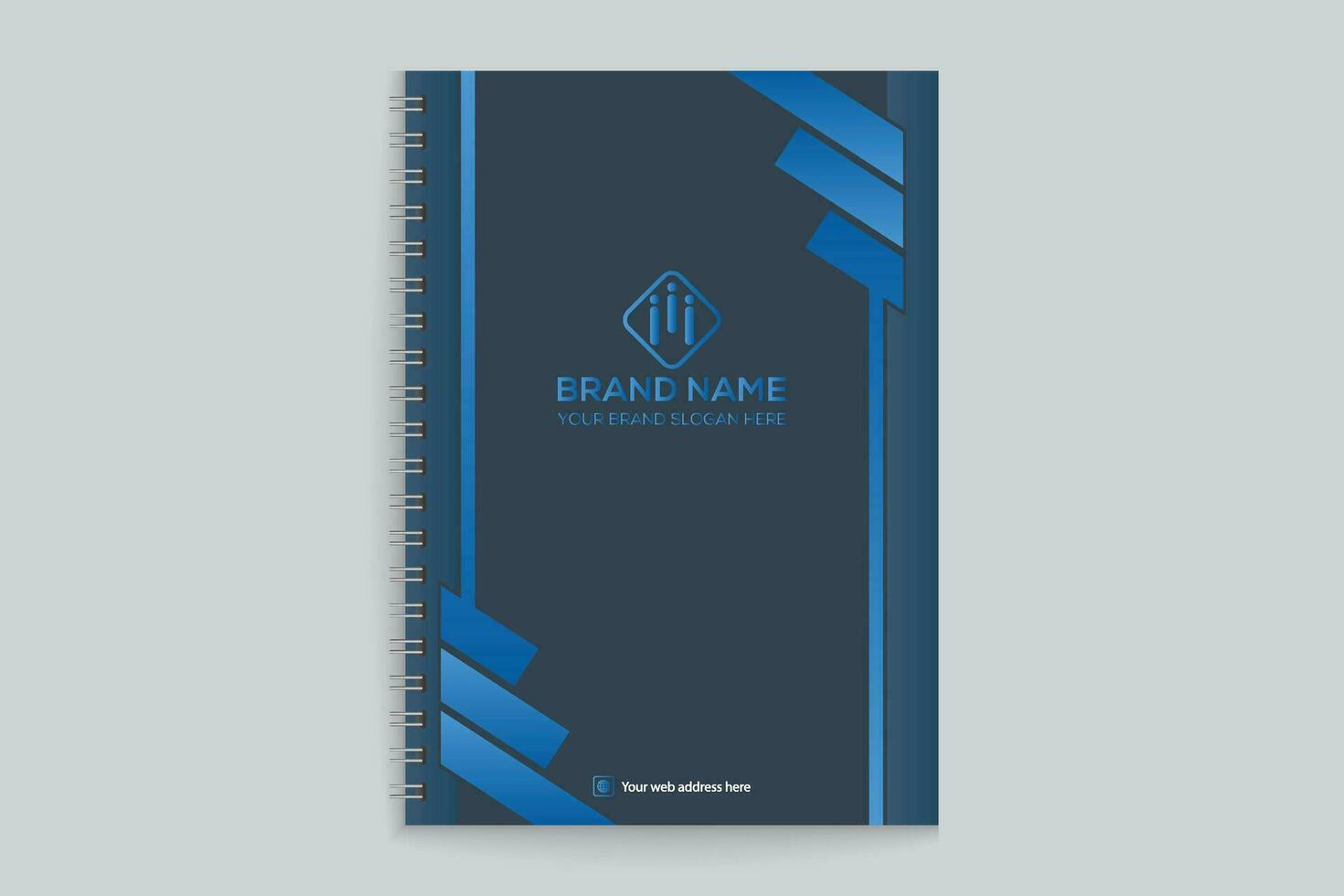 azul elegante corporativo cuaderno cubrir diseño vector