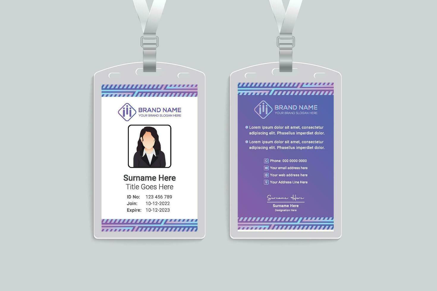 modern id card design template vector