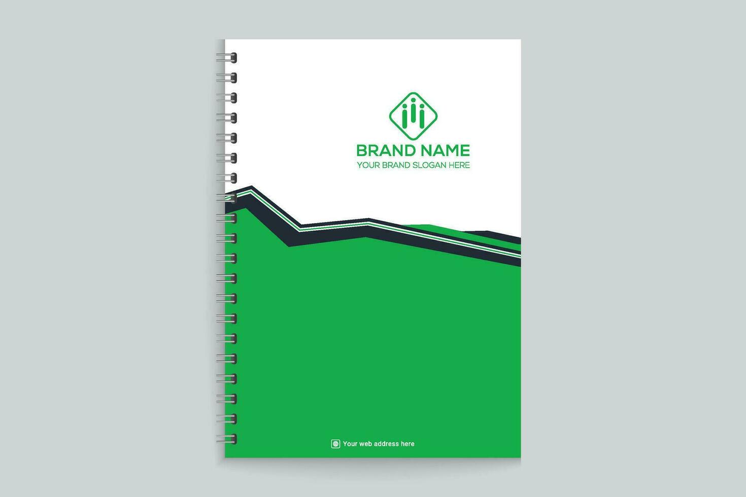 Stylish notebook cover template vector