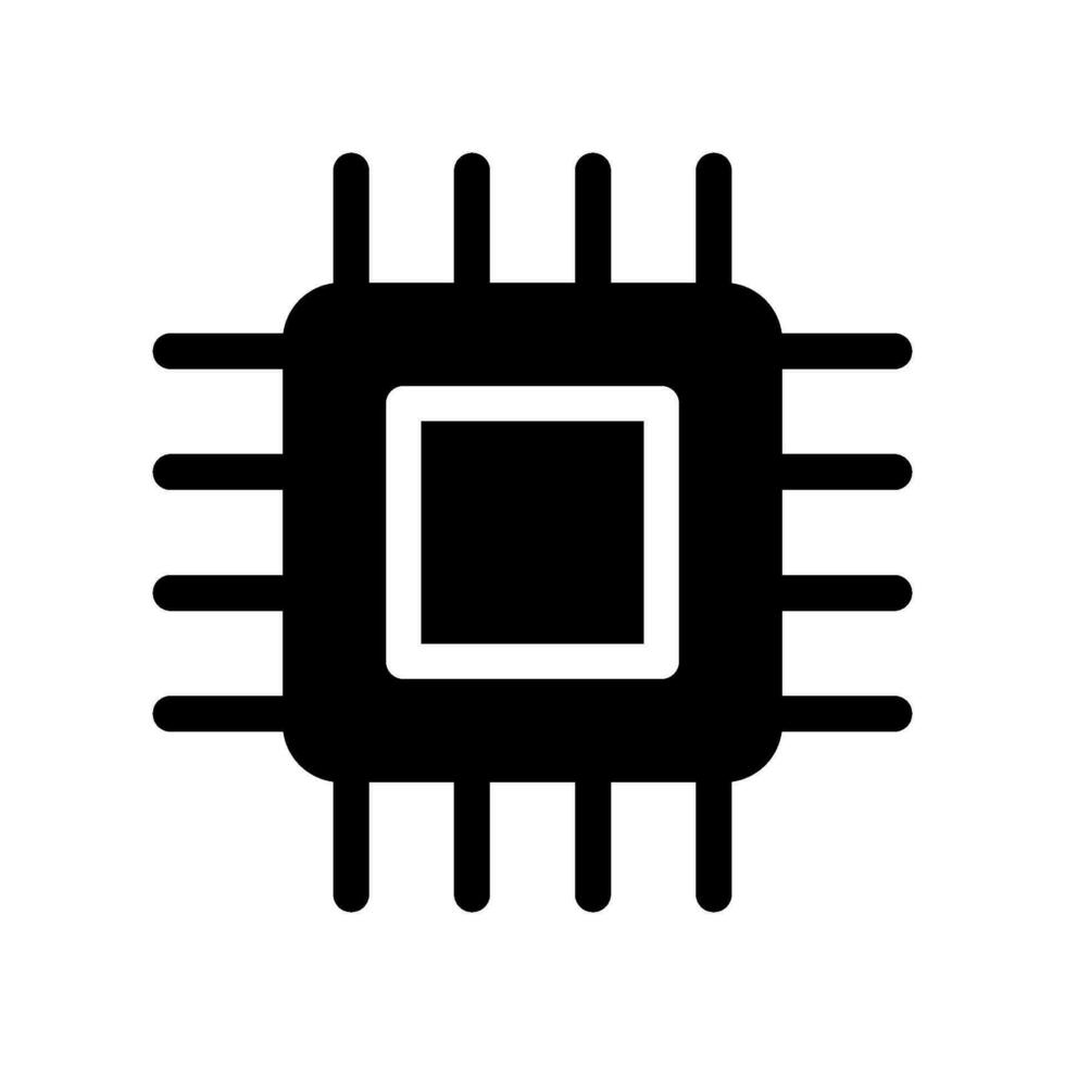 Processor Icon Vector Symbol Design Illustration