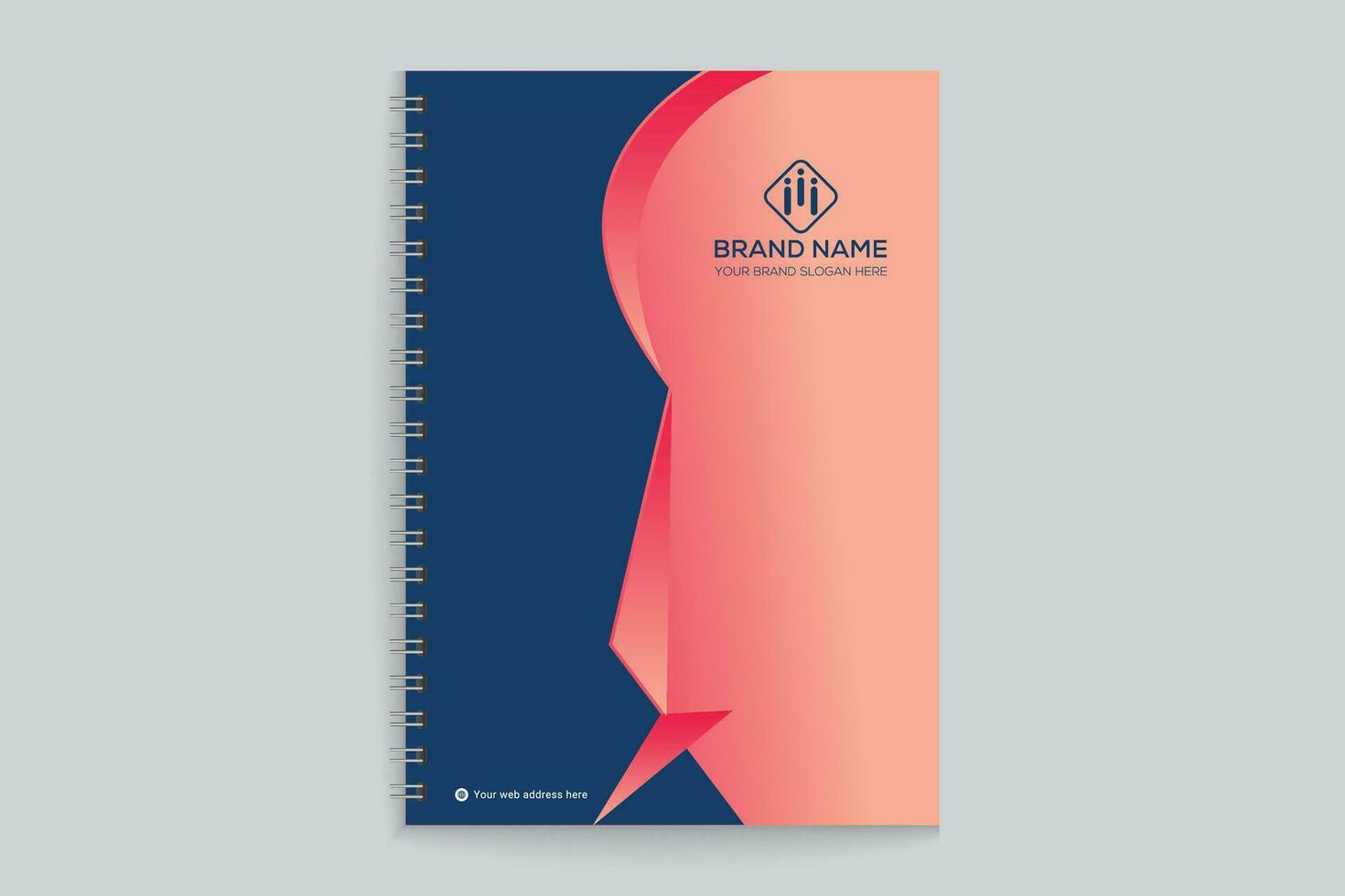 Gradient   notebook cover template design vector