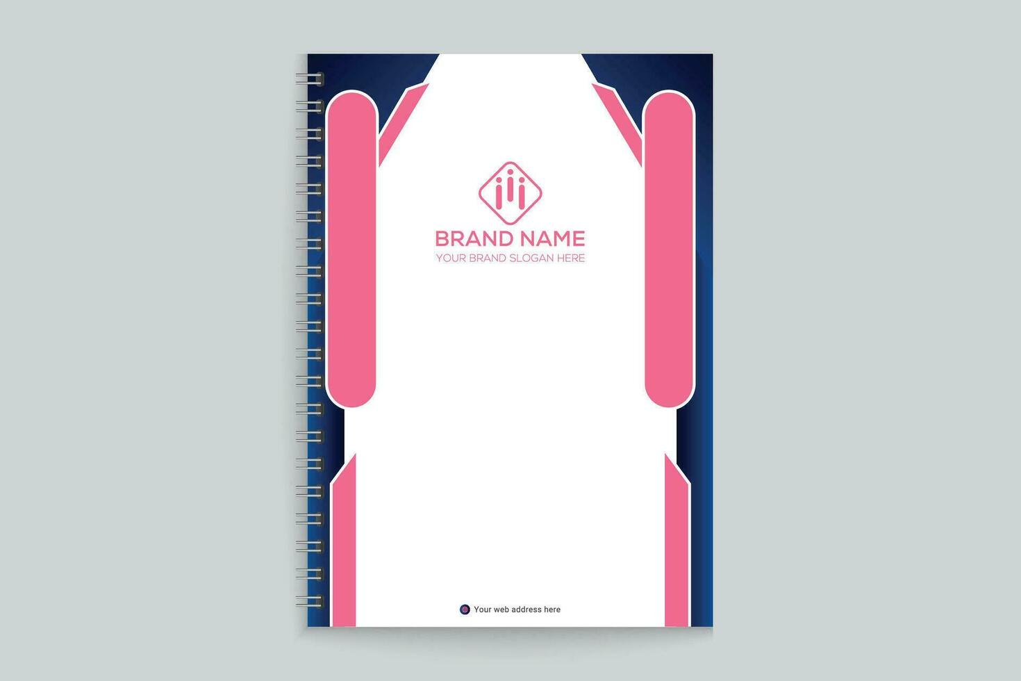 Professional notebook cover mockup vector