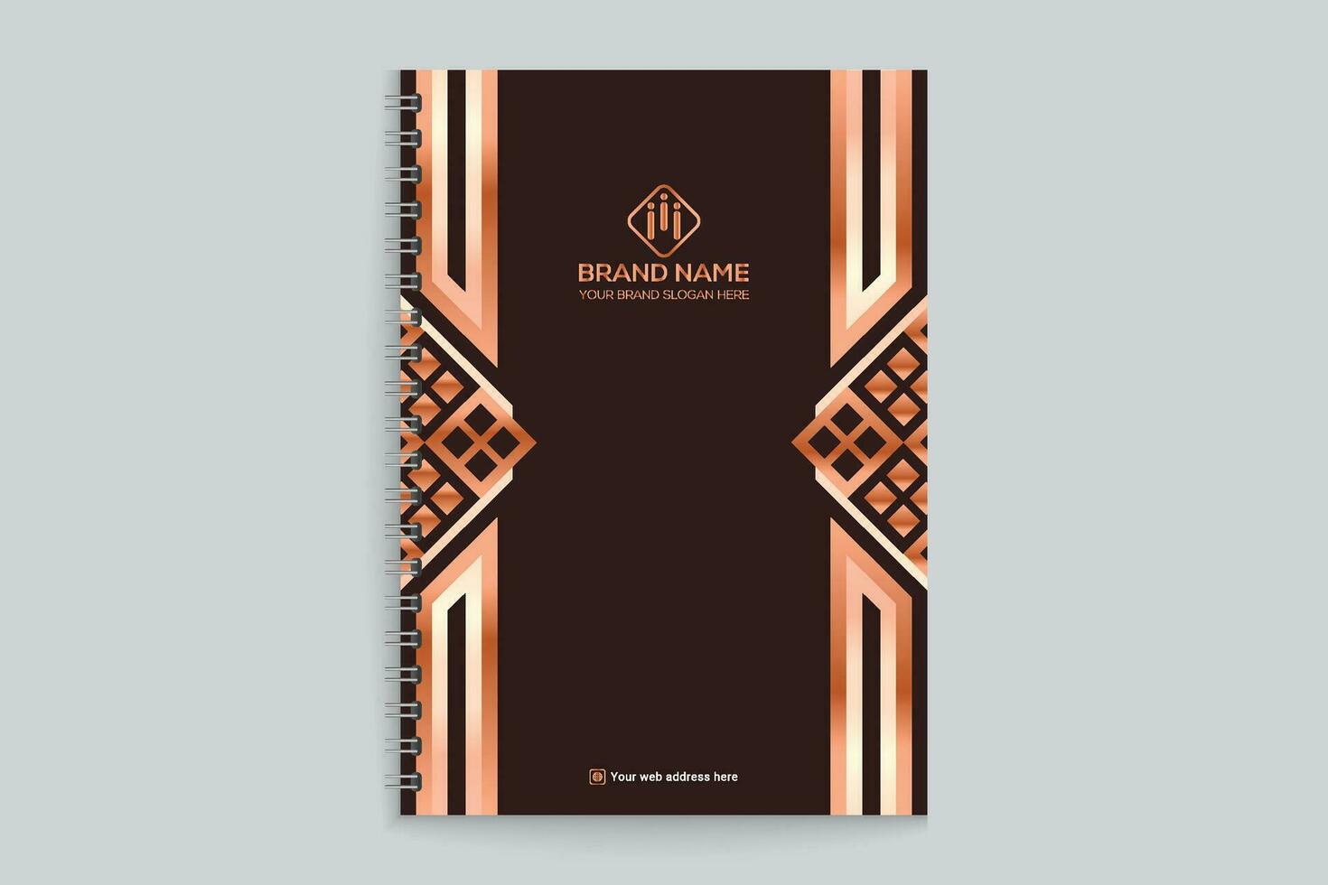 notebook cover design template vector