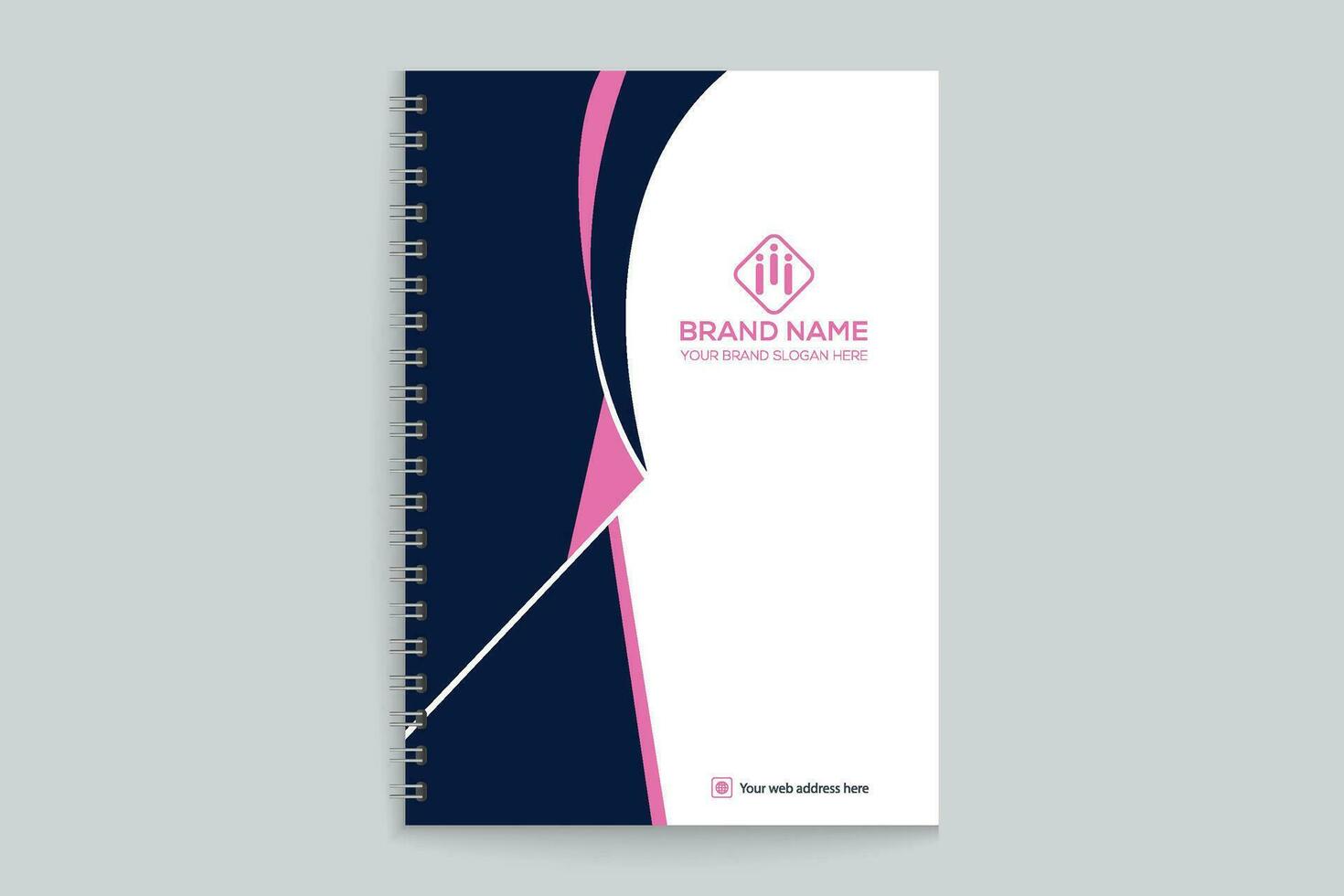Clean professional notebook cover template vector