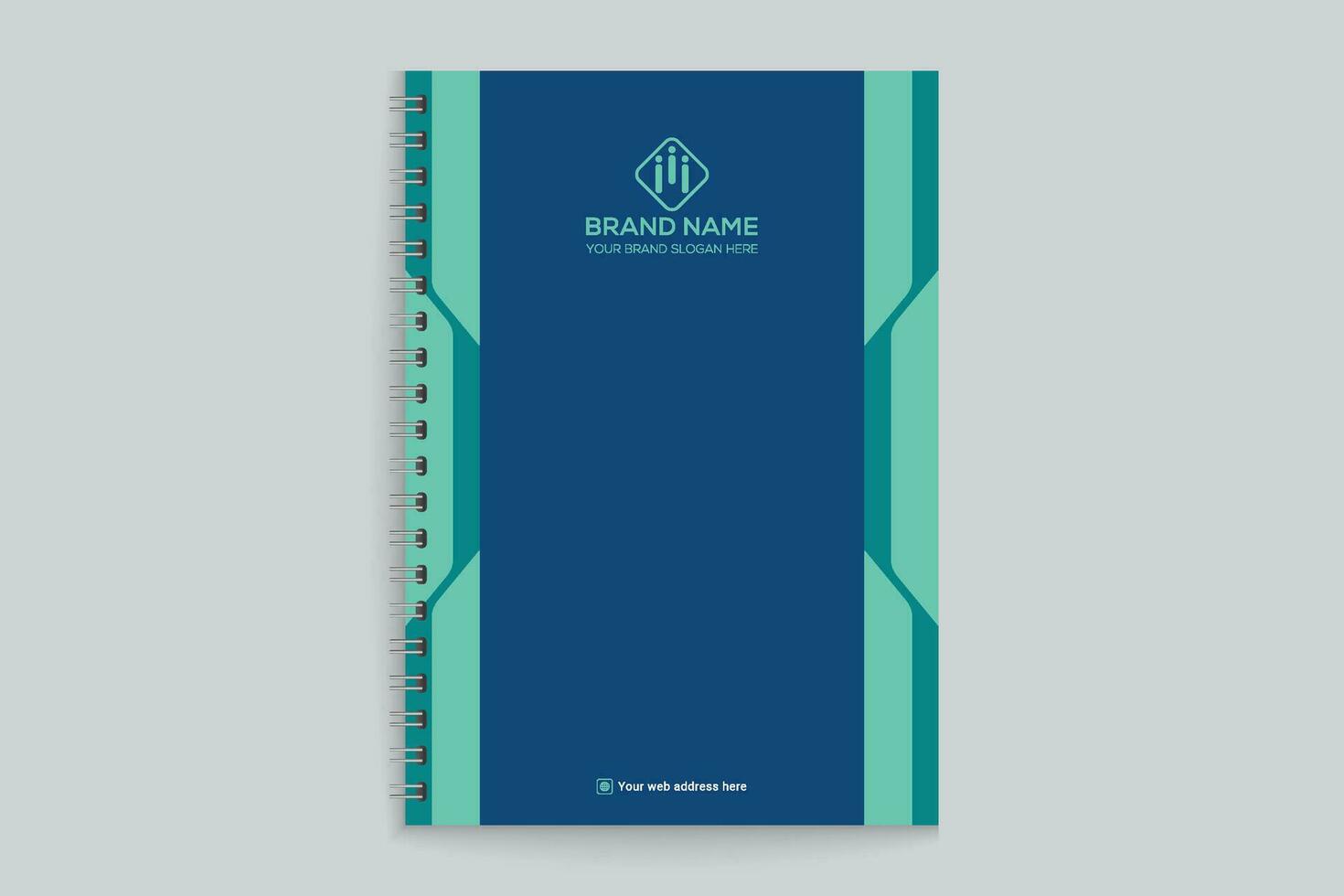notebook cover design with blue color vector