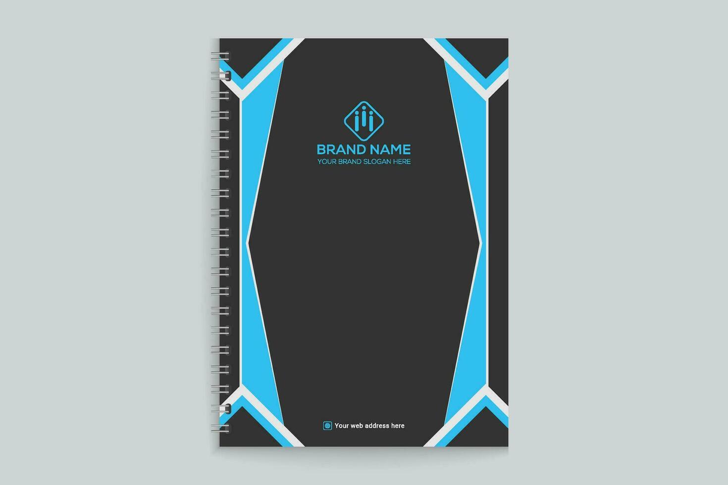 notebook cover design with blue color vector