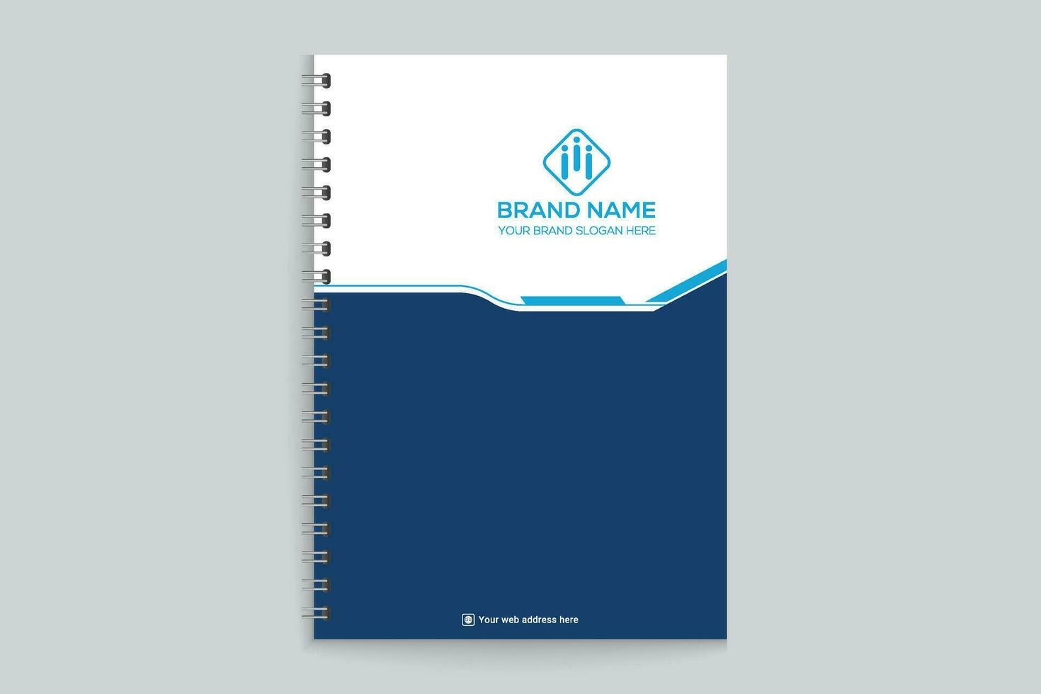 cuaderno cubrir diseño con azul color vector