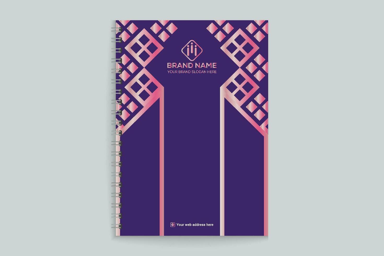 Clean style modern notebook cover template vector