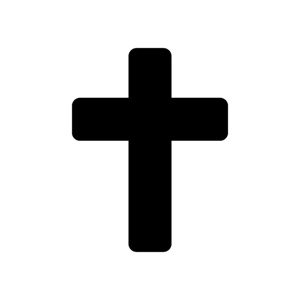 Crucifix Icon Vector Symbol Design Illustration