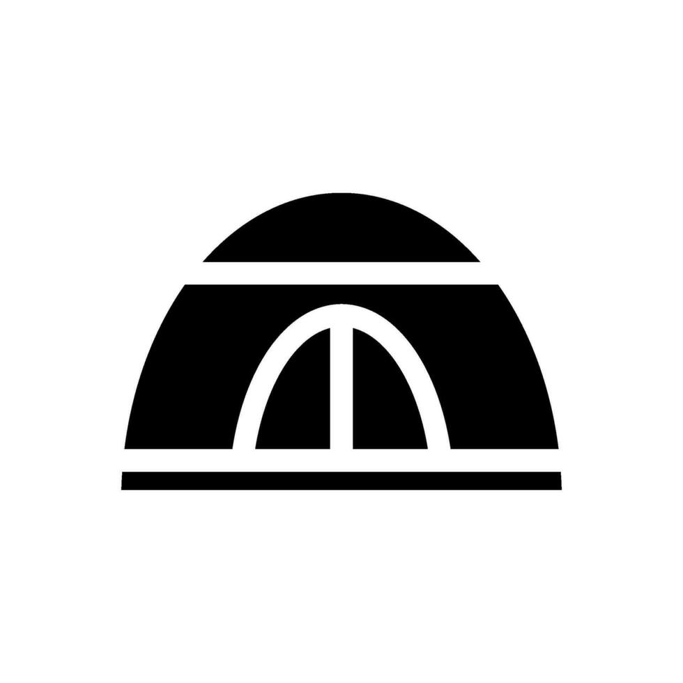 Dome Tent Icon Vector Symbol Design Illustration