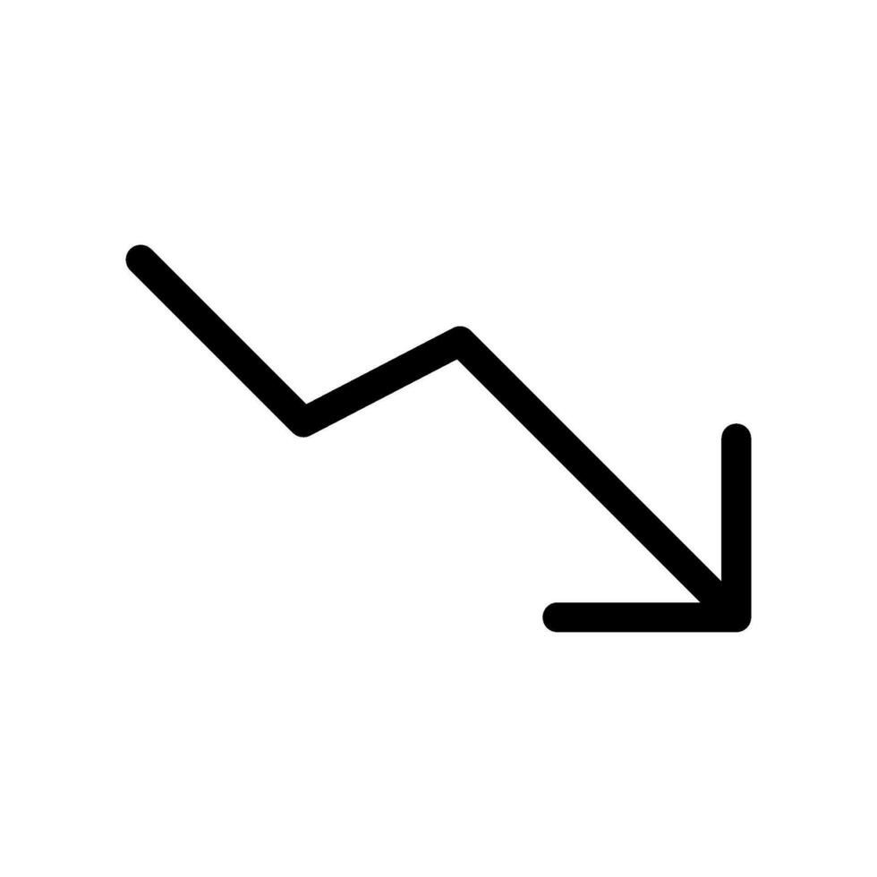 tendencia abajo icono vector símbolo diseño ilustración