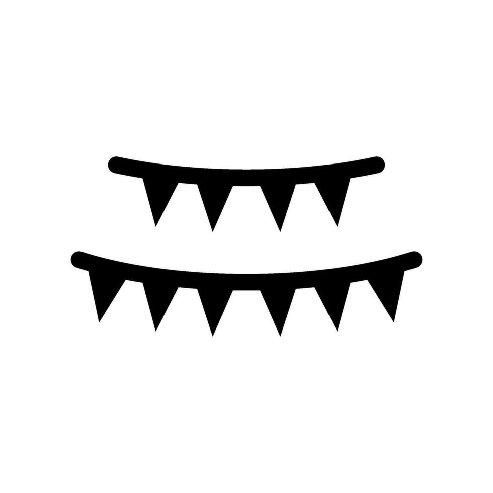 Bunting Icon Vector Symbol Design Illustration