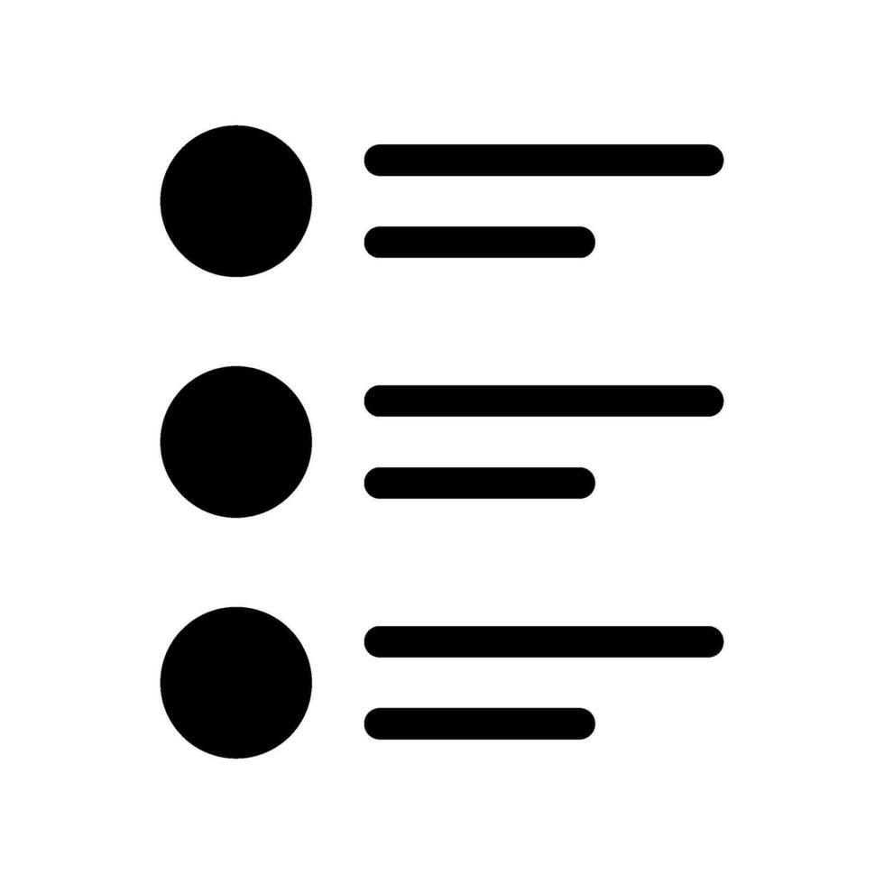 List Icon Vector Symbol Design Illustration