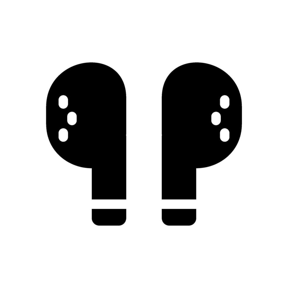 Earbuds Icon Vector Symbol Design Illustration