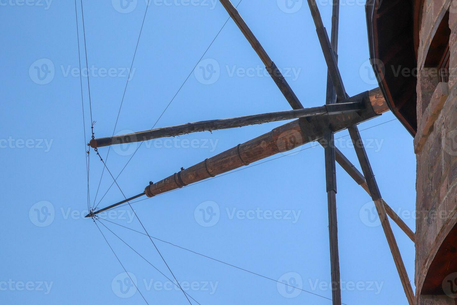 Detail to the windmill blades in Ankara Turkey photo