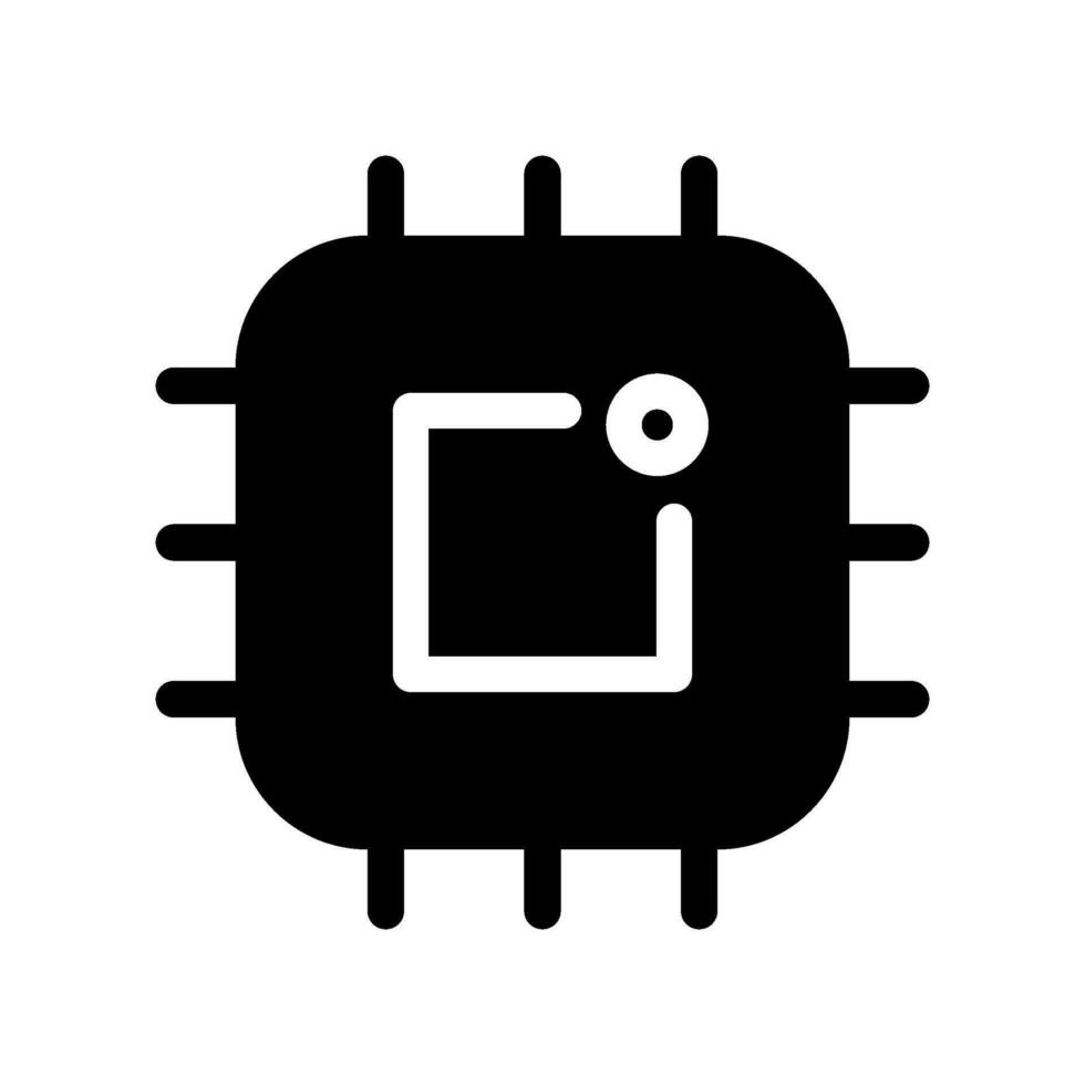 Processor Icon Vector Symbol Design Illustration