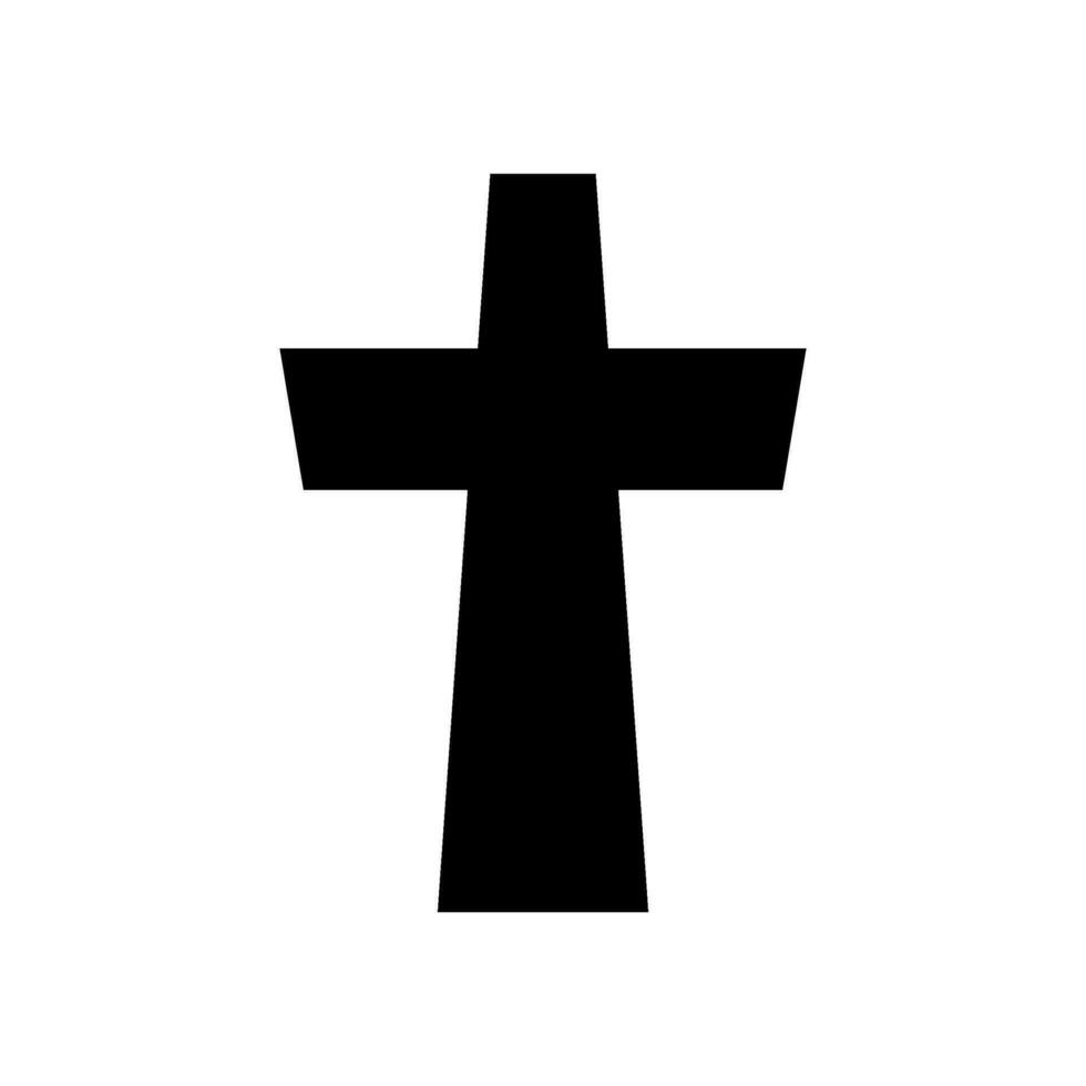 crucifijo icono vector símbolo diseño ilustración