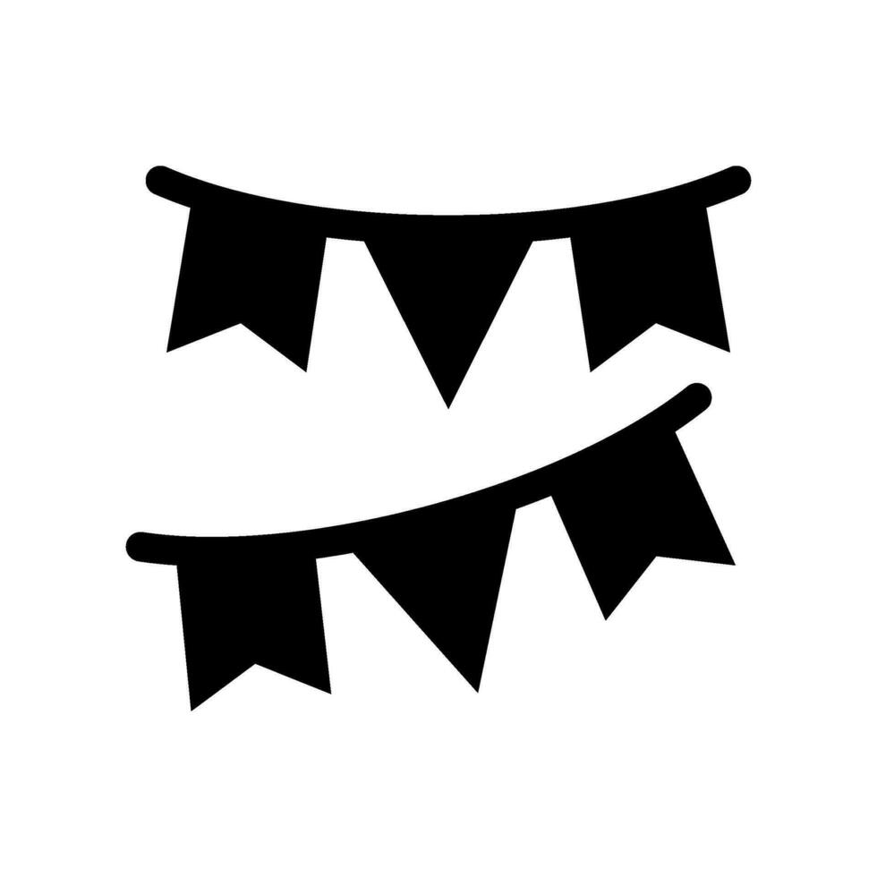 Bunting Icon Vector Symbol Design Illustration
