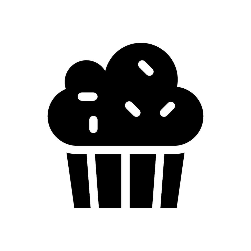 Cupcake Icon Vector Symbol Design Illustration