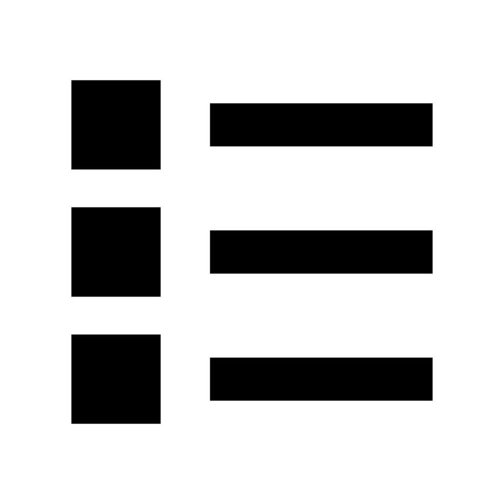 List Icon Vector Symbol Design Illustration