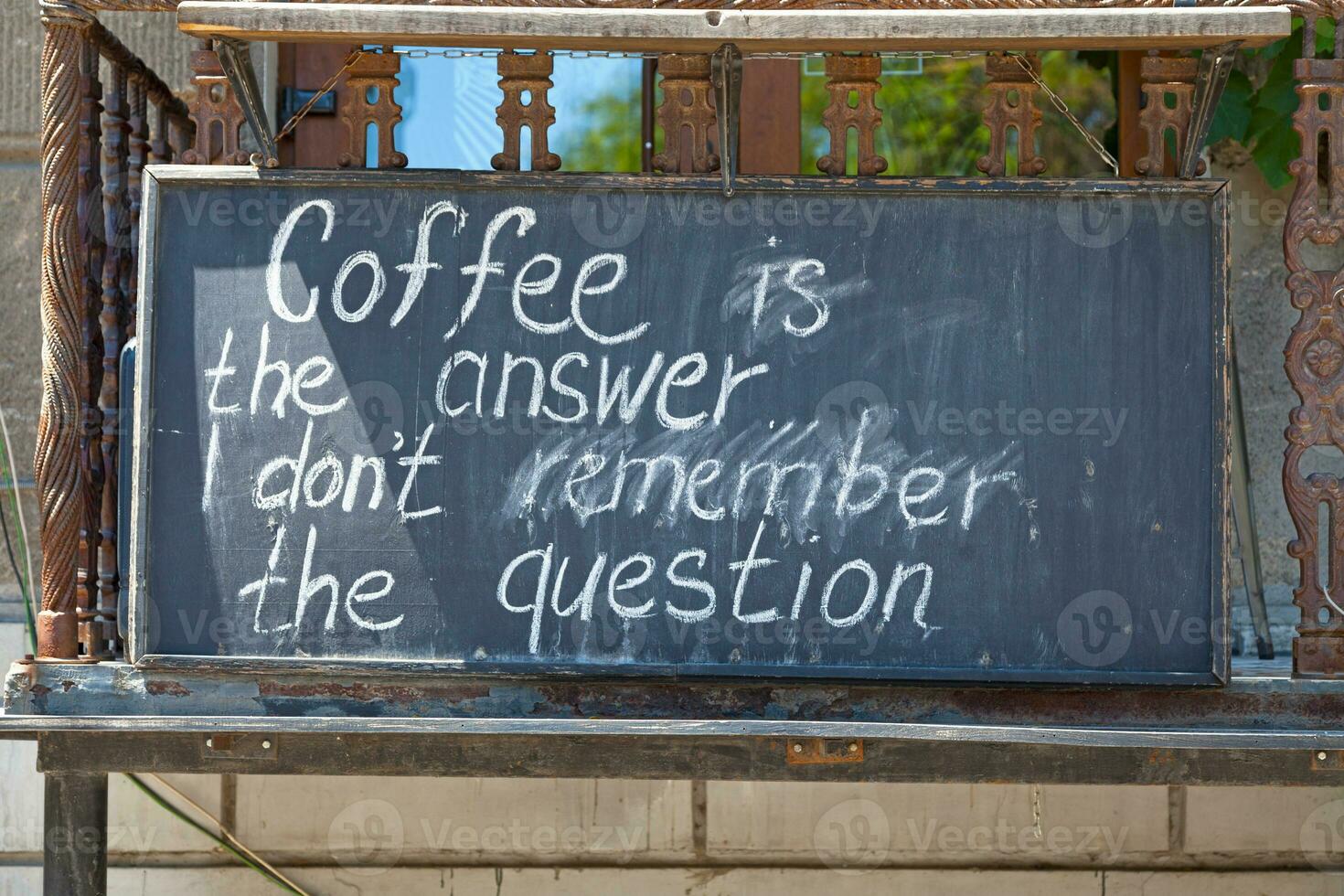Coffee is the answer, I don't remember the question photo