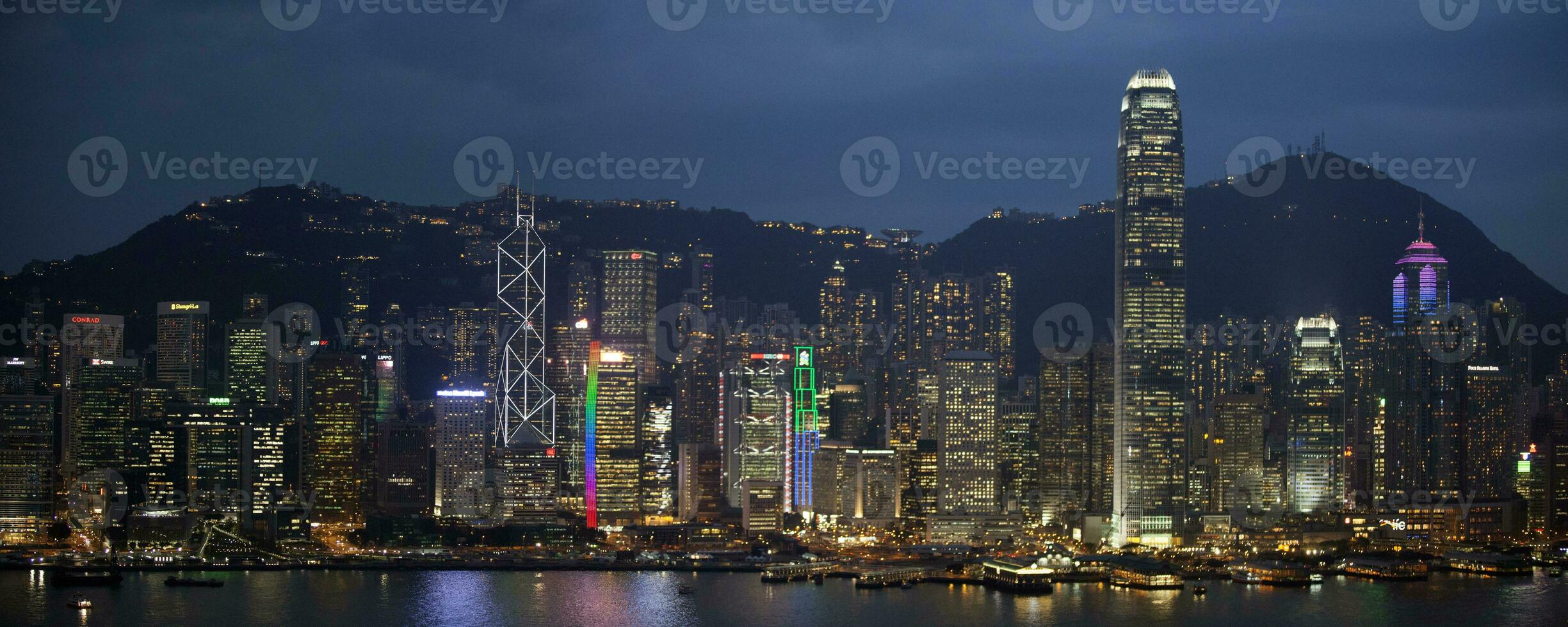 hong kong isla por noche foto