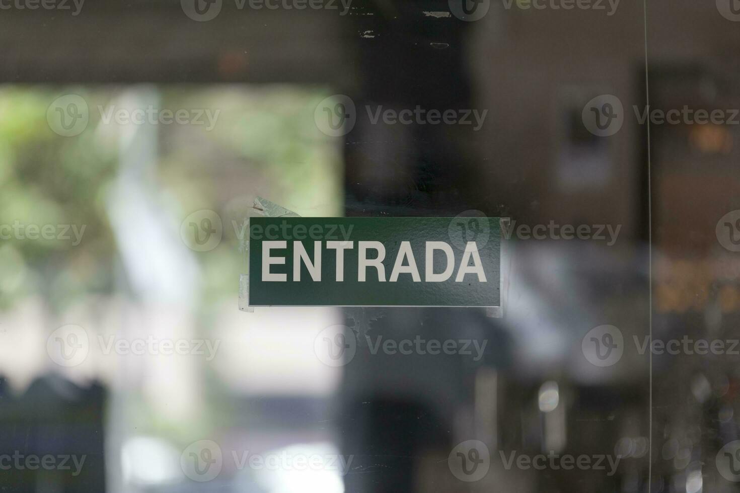 Spanish enter sign photo