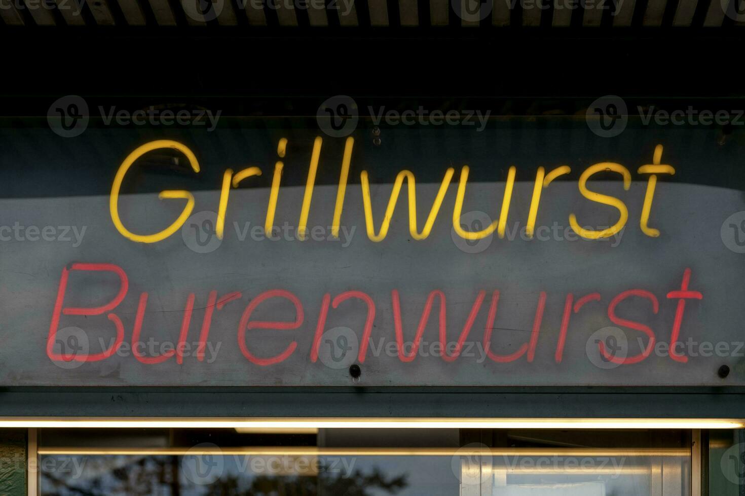 Grillwurst, Burenwurst - Neon light photo