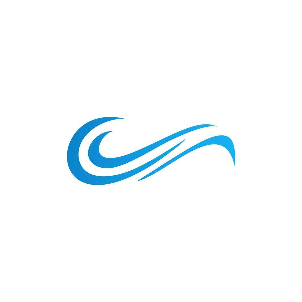 ocean and sea water flowing wave swimming vector symbols