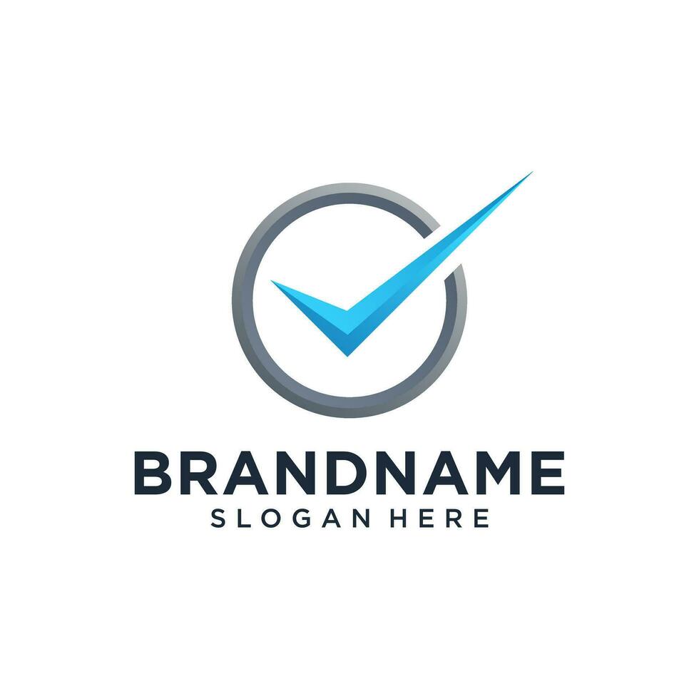 Checklist check mark check logo template vector